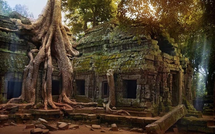Та Прум – буддийский монастырь, покрытый корнями многовековых деревьев (Ангкор, Камбоджа). | Фото: loveyouplanet.com.