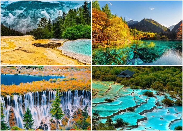 Jiuzhaigou National Park – природная достопримечательность, внесенная в Список Всемирного наследия ЮНЕСКО (Сычуань, Китай).