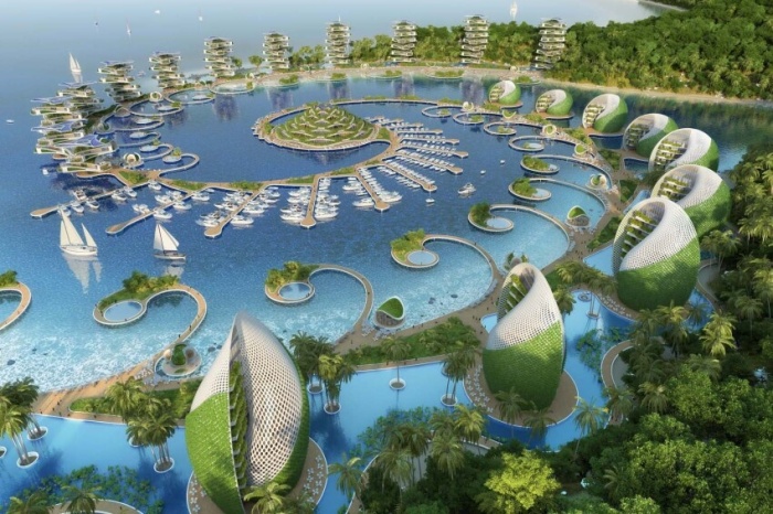 Концептуальный проект эко-курорта на Филиппинах, в котором идеально сочетаются архитектура и экология (концепт Nautilus). | Фото: mymodernmet.com.