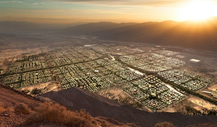 Концепт утопического города Telosa, который может появиться в американской пустыне (проект Bjarke Ingels Group). | Фото: mahanagartimes.com. 