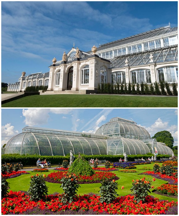 Королевские ботанические сады Кью — один из многочисленных и красивых комплексов Лондона, в состав которых входят парковые зоны, оранжереи и теплицы (Великобритания).