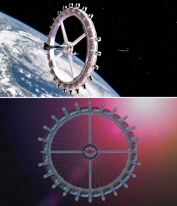 Этот амбициозный проект планирует реализовать Orbital Assembly Corporation (концепт Gateway Spaceport класса Voyager). 