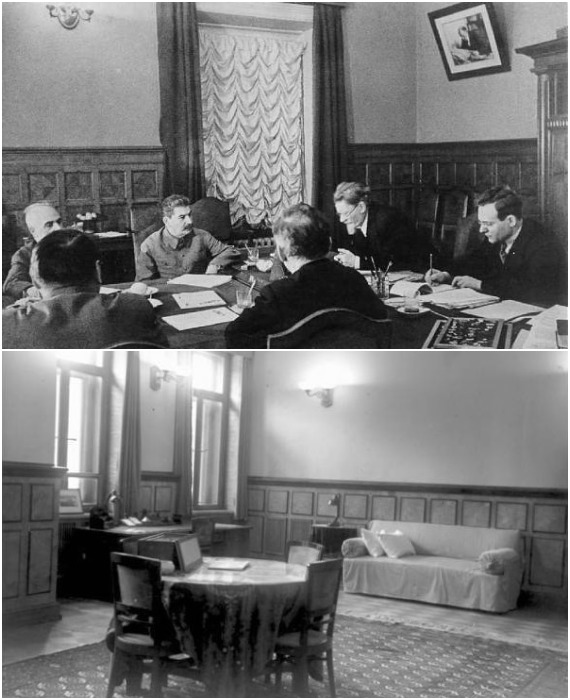 Сталину было достаточно кабинета и комнаты при нем, чтобы жить на работе безвылазно.