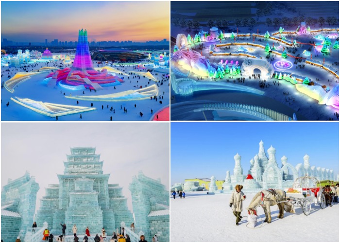 В Харбине в разгаре юбилейный Международный фестиваль Harbin Ice-Snow World (Китай).