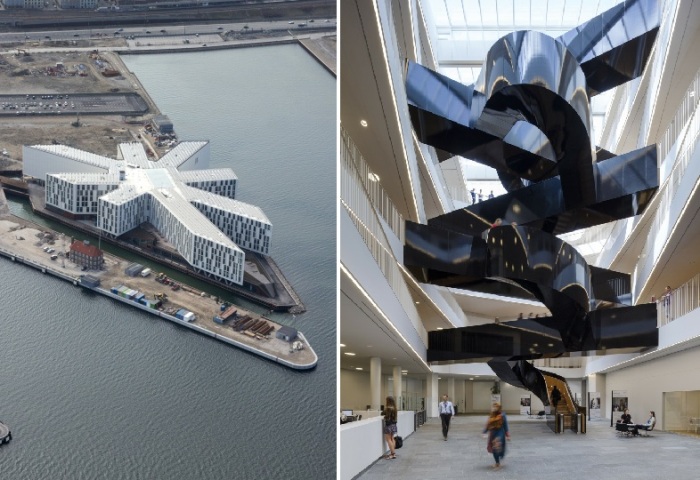 Креативный дизайн здания штаб-квартиры ООН и удивительной лестницы от специалистов 3XN Architects (Копенгаген, Дания).