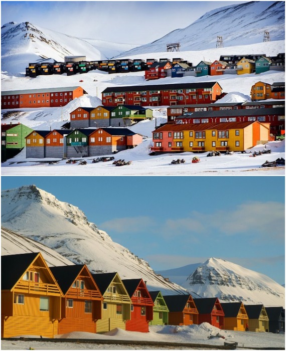 Лонгйир – красочный город за Полярным кругом (Норвегия).