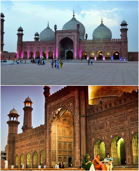 Красота и величие мечети Бадшахи в Пакистане.