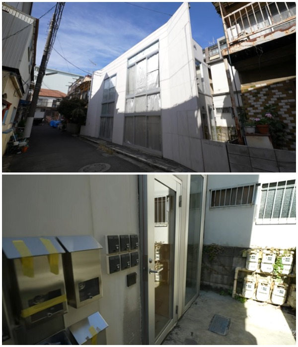 В небольшом жилом доме Sakura Sakura удалось обустроить 6 квартир для сдачи в аренду (Токио, Япония).