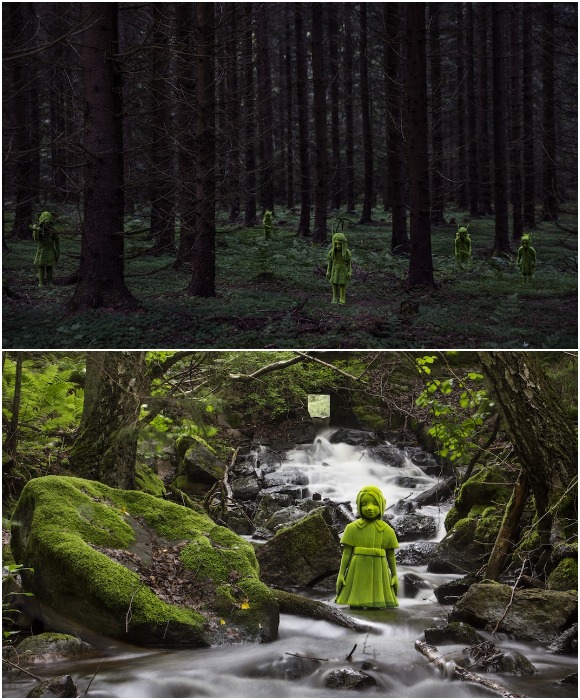 Финский скульптор Ким Симонссон создает завораживающие скульптуры детей, покрытых мхом (Moss People).