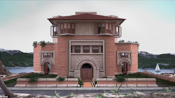 Один из самых первых проектов Фрэнка Ллойда Райта – чикагский дом, спроектированный 126 лет назад для выдающейся местной жительницы Алины Дивайн (3D-рендеринг NeoMam Studios). | Фото: dailymail.co.uk.