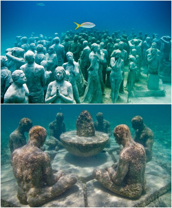 Cancun Underwater Museum – крупнейший подводный музей мира (Мексика).