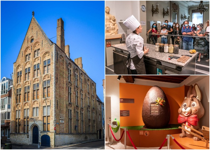 Музей шоколада, где расскажут захватывающую историю любимого лакомства и покажут, как его изготавливают, находится в историческом здании (Брюгге, Бельгия).