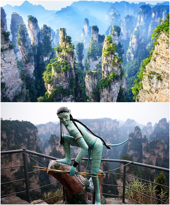Живописная природа в фильме «Аватар» – это не компьютерная графика, а реальное место в Национальном парке Чжанцзяцзе (Хунань, Китай).