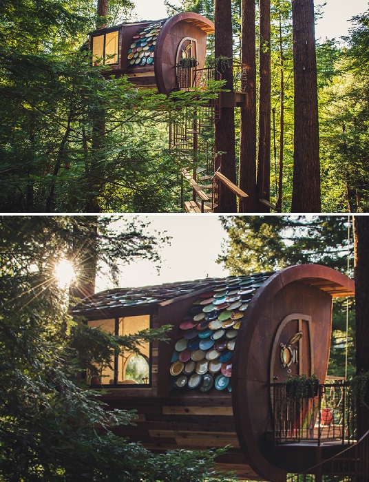 Креативный домик на дереве O2 Treehouse в эко-отеле The Glazed Perch – идеальное место для отдыха в дали от шумных и душных мегаполисов.