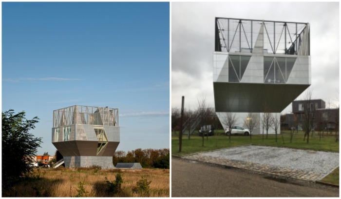 Многим общественный центр напоминал перекошенную водонапорную башню (Альбертслунд, Дания).