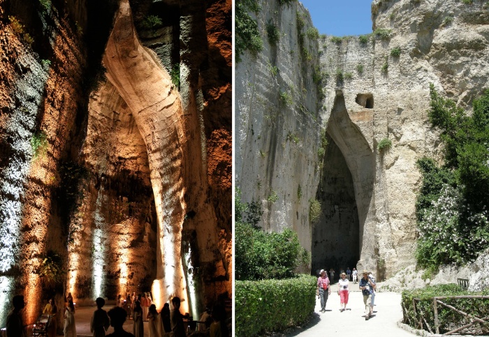 Ухо Диониса: очарование и тайна самой известной пещеры Сиракуз (Италия).
