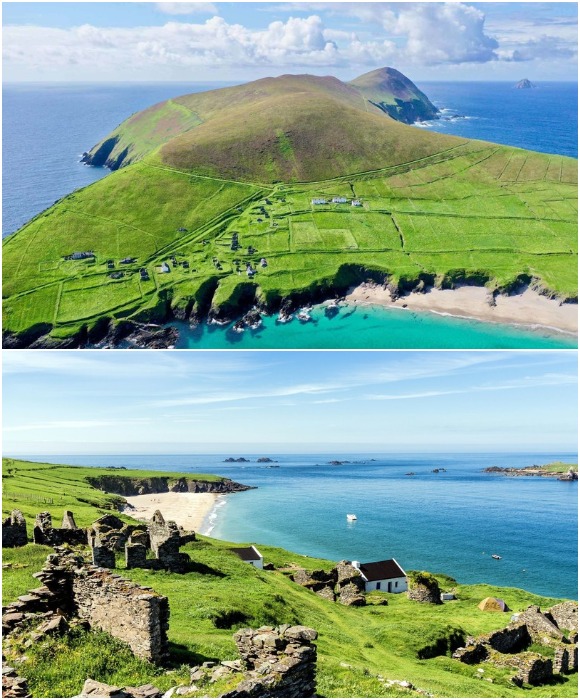 Суровая красота необитаемого острова привлекает интровертов и тех, кому хочется отдохнуть от благ цивилизации (Грейт-Бласкет, Ирландия).