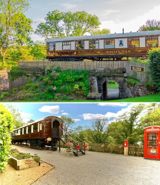 Отреставрированный пульмановский вагон (Камбрия, Великобритания). Отреставрированный пульмановский вагон (Камбрия, Великобритания).