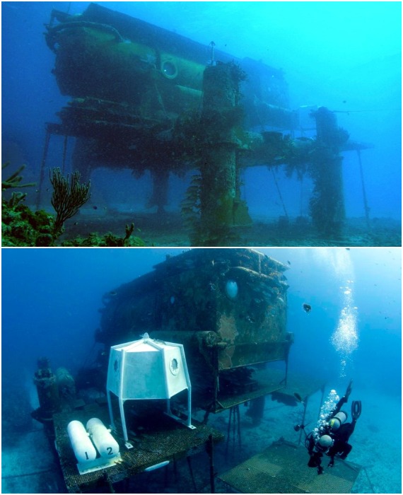 Aquarius – единственная в мире подводная научно-исследовательская станция (Флорида, США). 