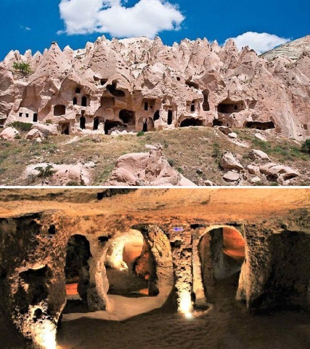 На территории Каппадокии сохранилось более 200 остатков древних подземных поселений.