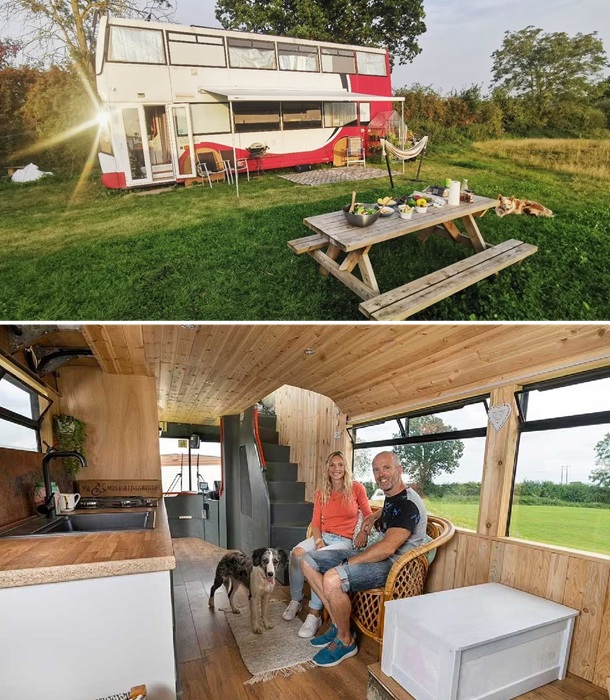 На трансформацию и оборудование двухэтажного автобуса пара потратила 20 тыс. евро.