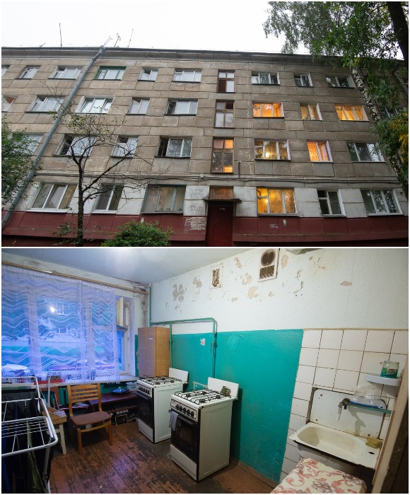 В этом доме Николай приобрел комнату в коммунальной квартире с общей кухней и санузлом (Минск, Беларусь).