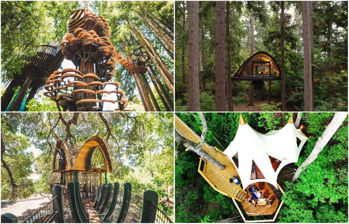 Проекты домиков на дереве от O2 Treehouse.
