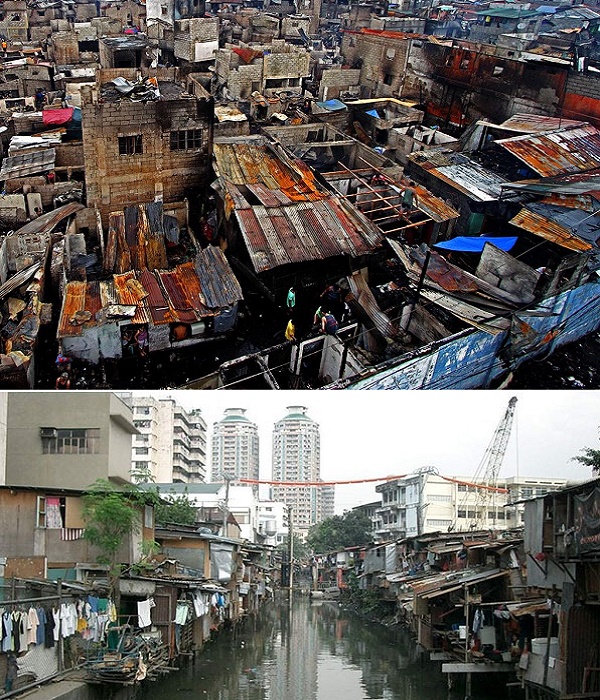 Район Тондо – самый густонаселенный район Манилы (Филиппины).
