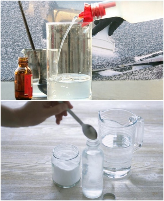 Раствор соли и уксуса при размораживании стекол нужно использовать только «на крайняк».