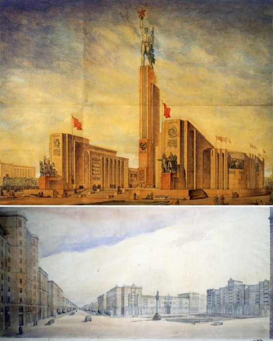 Новое видение улиц и площадей Москвы от советских архитекторов. 