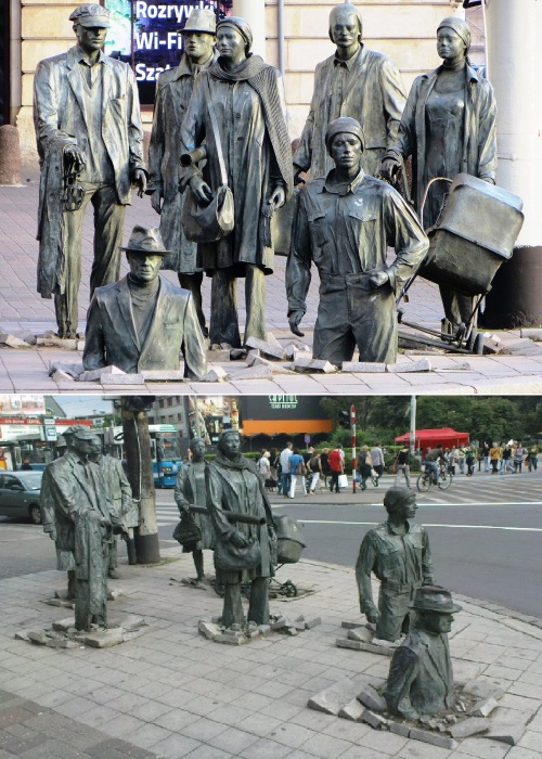 Скульптурная композиция The Anonymous Pedestrians – пронзительное послание художника, который смог показать всю трагичность послевоенной истории Польши. 