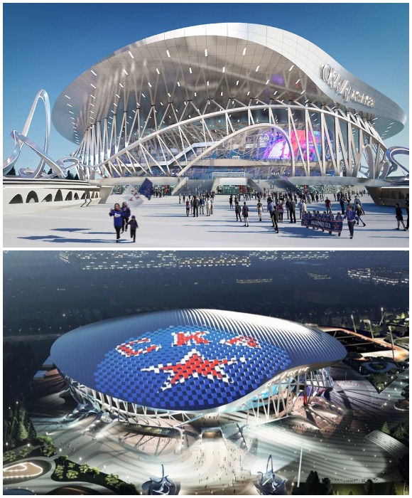 Строительство спортивно-концертного комплекса «СКА Арена» по проекту Coop Himmelb(l)au должно завершиться в 2023 году (концепт). 