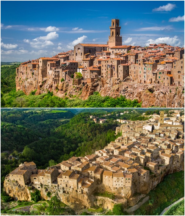 Захватывающий дух город, высеченный в туфовой скале, является одним из самых красивых поселений Италии (Pitigliano).