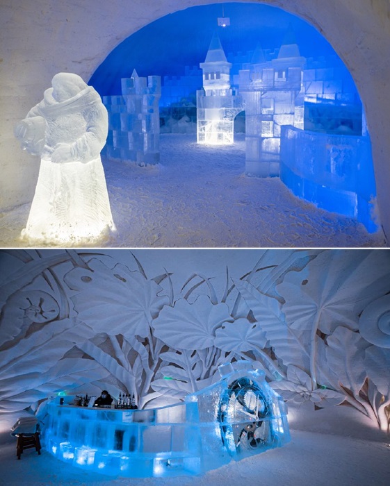 Снежная деревня больше напоминает ледяной замок (Lainio Snow Village).