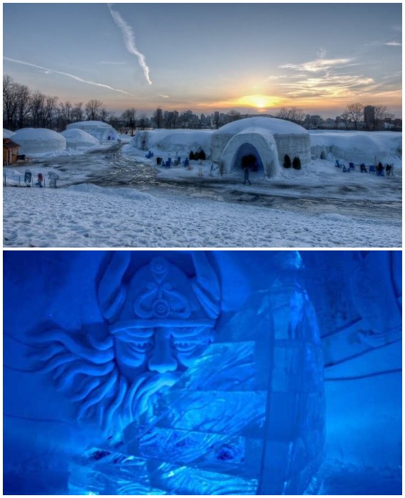  В уникальном отеле Snow Village органично сочетаются лед и роскошь (Монреаль, Канада).