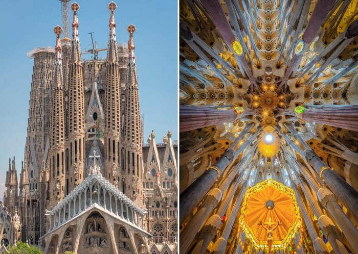 Собор Sagrada Familia – визитная карточка Барселоны, красоту и величие которого видно из любой точки города (Испания).