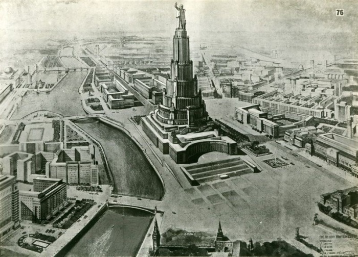 Главным элементом мегаграндиозного комплекса должна была стать 90-метровая статуя Ленина. | Фото: russianprehistory.com.