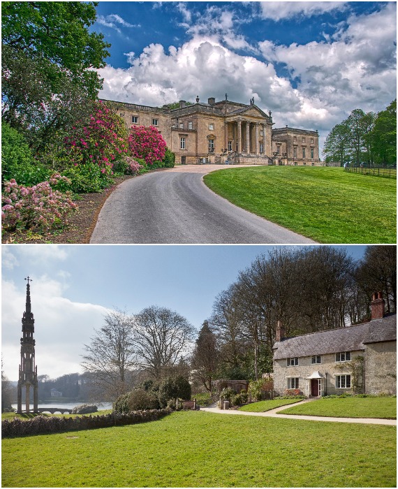 Загородная резиденция Стоурхед в окружении парковой зоны – один из ярких образцов садового искусства XVIII в. (Уилтшир, Великобритания).