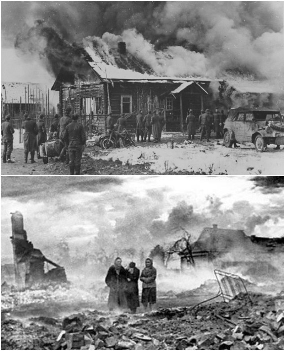 Только в Ленинградской области фашисты сожгли около 3 тысяч деревень и сел, нередко вместе с людьми.