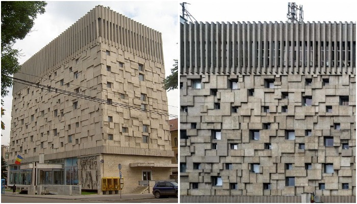 Здание телефонной компании The Telephone Palace в Бухаресте построено в 1969 году по проекту архитектора Василе Митря (Румыния).