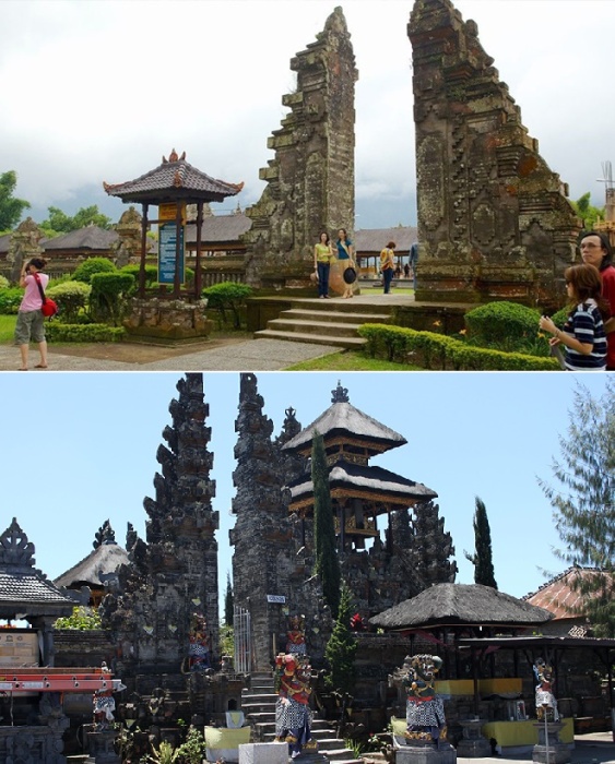 Главные ворота, ведущие на территорию храмового комплекса Pura Ulun Danu Beratan (о-в Бали, Индонезия). 