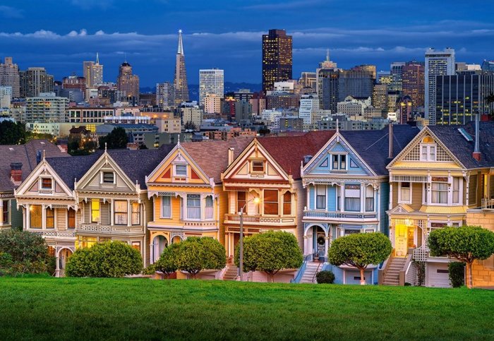 Викторианские дома Painted Ladies – красочная достопримечательность Сан-Франциско. | Фото: dunnedwards.com.