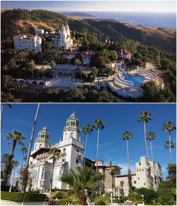 Самый известный замок страны, построенный газетным магнатом Уильямом Рэндольфом Херстом, является национальным памятником архитектуры (Сан-Симеон, штат Калифорния).
