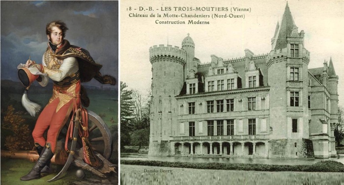 Луи-Франсуа Лежен – известный военачальник и художник, владелец замка Chateau de la Mothe Chandeniers конца XVIII века. 