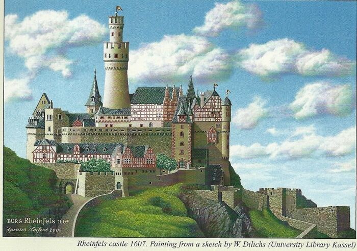 Замок Рейнфельс – могущественная крепость, равной которой нет на всей протяженности Рейна (Санкт-Гоар, Германия). | Фото: delveintoeurope.com.