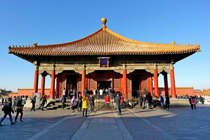 Зал полной гармонии, в котором устраивались банкеты (Запретный город, Пекин). | Фото: commons.wikimedia.org.
