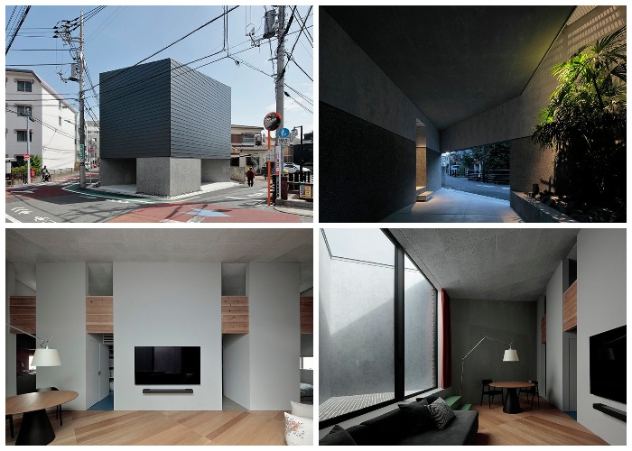 Жилище для интровертов: японцы построили пятиугольный дом, в котором нет фасадных окон (Murakoshi House, Токио). 