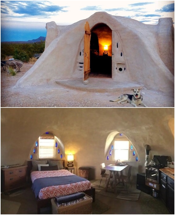 Купольный домик Domeland в стиле «Звездных войн» в пустыне Техаса.