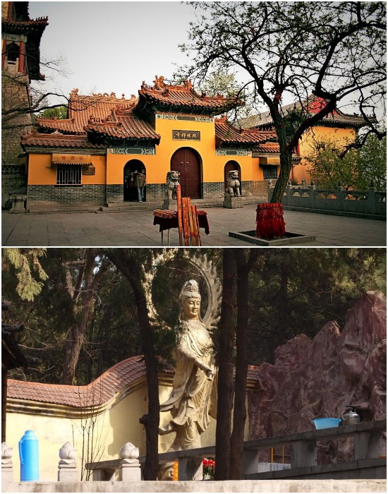 На территории храмового комплекса установлено множество статуй, имеются и культовых реликвии (Парк тысячи Будд, Китай).