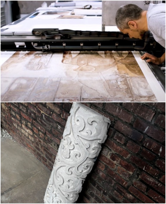 Реставраторы все чаще используют технологию 3D-печати для восстановления утраченных и особо сложных элементов древнего декора, структуры зданий, панно и т. д.